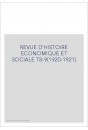 REVUE D'HISTOIRE ECONOMIQUE ET SOCIALE T8-9(1920-1921)