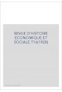 REVUE D'HISTOIRE ECONOMIQUE ET SOCIALE T16(1928)