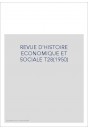 REVUE D'HISTOIRE ECONOMIQUE ET SOCIALE T28(1950)