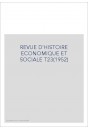 REVUE D'HISTOIRE ECONOMIQUE ET SOCIALE T23(1952)