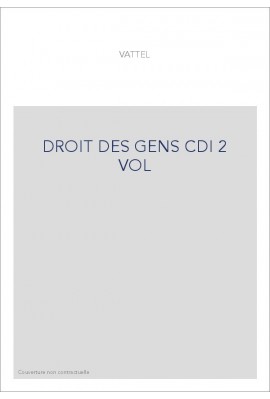 DROIT DES GENS CDI 2 VOL