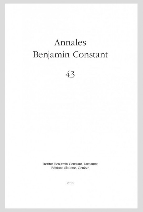 ANNALES BENJAMIN CONSTANT 43