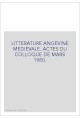 LITTERATURE ANGEVINE MEDIEVALE. ACTES DU COLLOQUE DE MARS 1980.