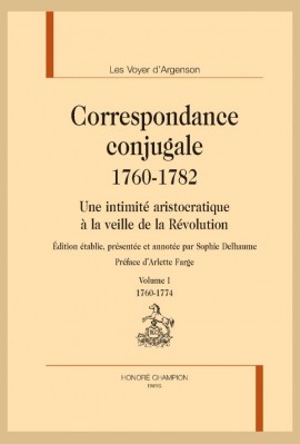 CORRESPONDANCE CONJUGALE (1760-1782)