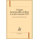 "À L'OMBRE DES JEUNES FILLES EN FLEURS" ET LE PRIX GONCOURT 1919