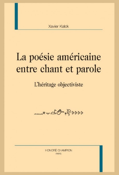 POÉSIE AMÉRICAINE ENTRE CHANT ET PAROLE