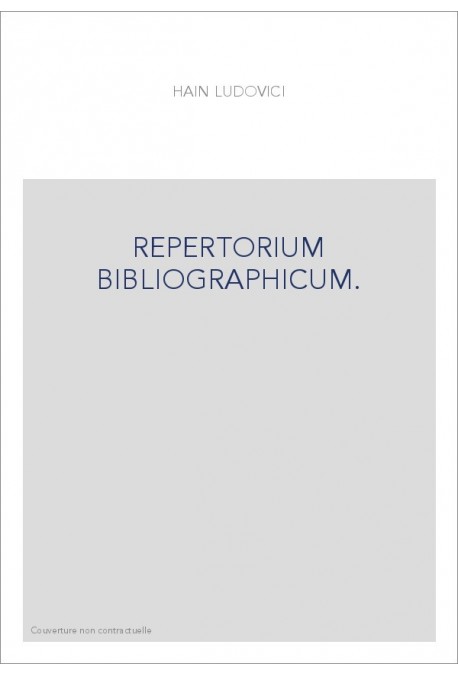 REPERTORIUM BIBLIOGRAPHICUM.