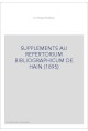 SUPPLEMENTS AU REPERTORIUM BIBLIOGRAPHICUM DE HAIN (1895)