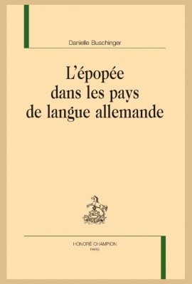 L'ÉPOPÉE DANS LES PAYS DE LANGUE ALLEMANDE