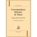 CORRESPONDANCE LITTÉRAIRE DE NÎMES (27 JUIN 1753 - 22 AOÛT 1754)