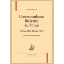 CORRESPONDANCE LITTÉRAIRE DE NÎMES (27 JUIN 1753 - 22 AOÛT 1754)