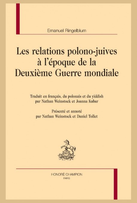 LES RELATIONS POLONO-JUIVES À L'ÉPOQUE DE LA DEUXIÈME GUERRE MONDIALE