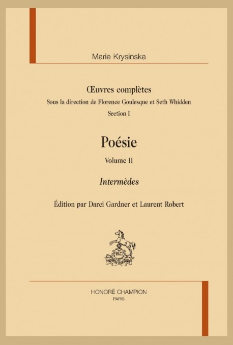 OEUVRES COMPLÈTES. POÉSIE. VOLUME II