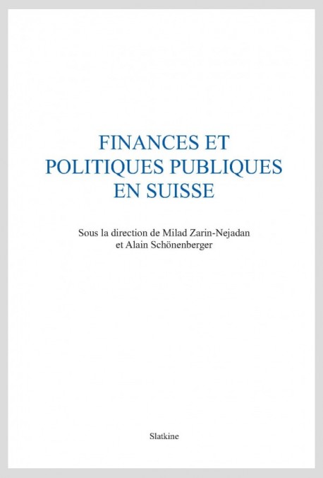 FINANCES ET POLITIQUES PUBLIQUES EN SUISSE