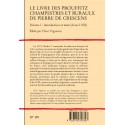 LE LIVRE DES PROUFFITZ CHAMPESTRES ET RURAULX DE PIERRE DE CRESCENS