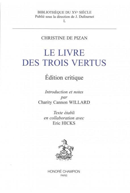 LE LIVRE DES TROIS VERTUS