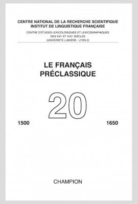 LE FRANÇAIS PRÉCLASSIQUE  20