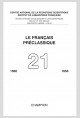 LE FRANÇAIS PRÉCLASSIQUE  21
