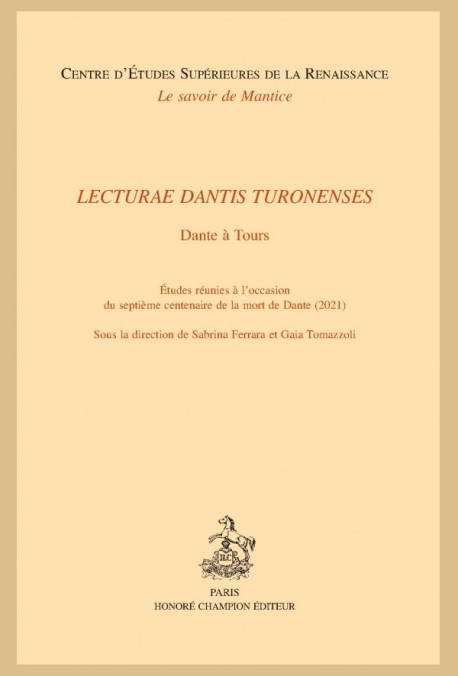 LECTURAE DANTIS TURONENSES - DANTE A TOURS