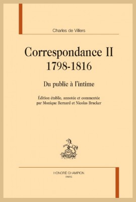 CORRESPONDANCE, TOME 1 :  1798-1816