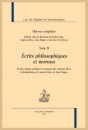 ÉCRITS PHILOSOPHIQUES ET MORAUX, OEUVRES COMPLÈTES, TOME 2