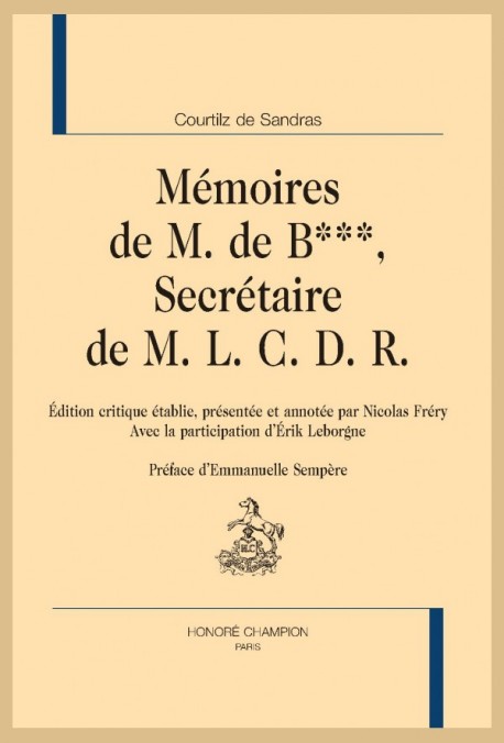 MÉMOIRES DE M. DE B***,  SECRÉTAIRE DE M. L. C. D. R.