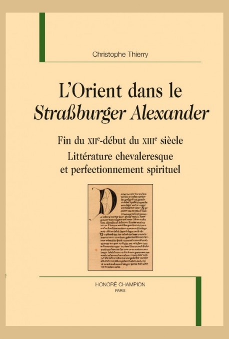 L'ORIENT DANS LE "STRASSBURGER ALEXANDER" (FIN DU XIIE - DÉBUT DU XIIIE SIÈCLE)