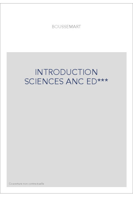 INTRODUCTION SCIENCES ANC ED***