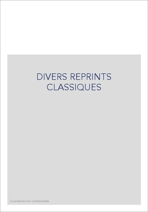 DIVERS REPRINTS CLASSIQUES