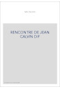 RENCONTRE DE JEAN CALVIN DIF