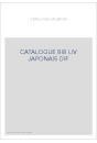 CATALOGUE BIB LIV JAPONAIS DIF