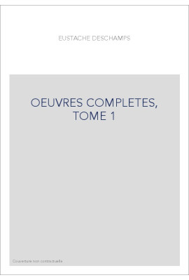 OEUVRES COMPLETES, TOME 1