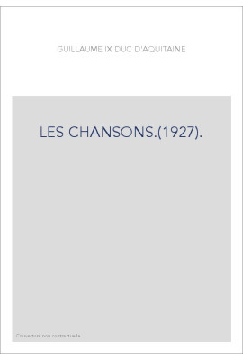 LES CHANSONS.(1927).