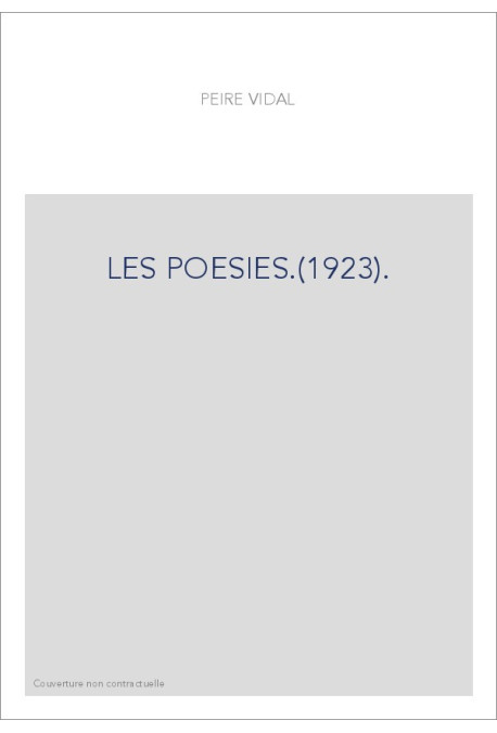 LES POESIES.(1923).