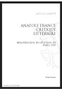 ANATOLE FRANCE CRITIQUE LITTÉRAIRE