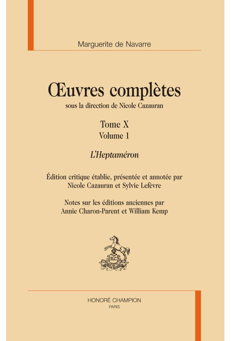 OEUVRES COMPLÈTES. TOME X. L'HEPTAMÉRON