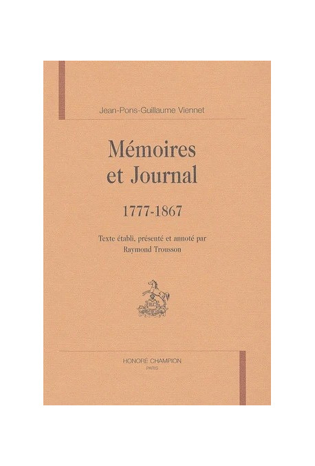 MEMOIRES ET JOURNAL, 1777-1867