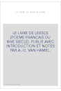 LE LIVRE DE LEESCE (POEME FRANCAIS DU XIVE SIECLE).