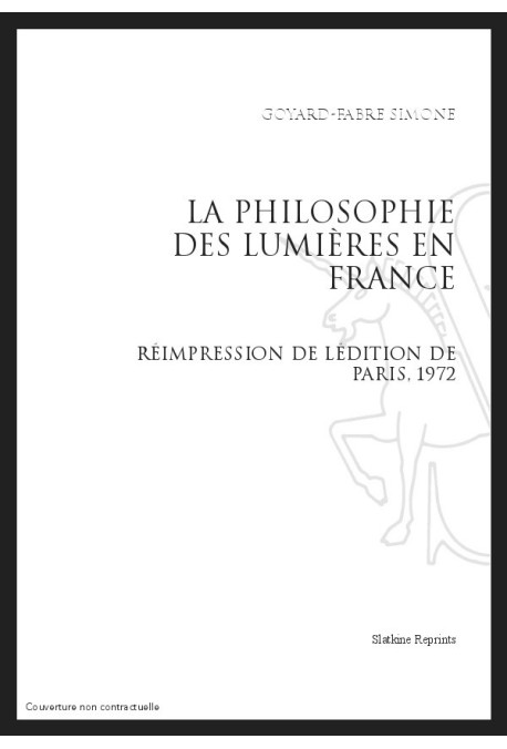 LA PHILOSOPHIE DES LUMIÈRES EN FRANCE