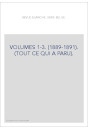 VOLUMES 1-3. (1889-1891). (TOUT CE QUI A PARU).