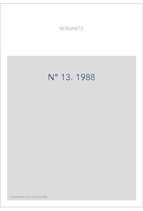 VERSANTS 13 1988
