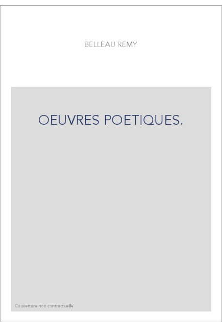 OEUVRES POETIQUES.