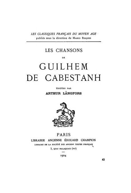 LES CHANSONS. (1924)