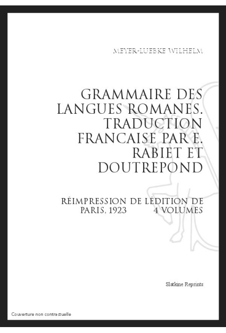 GRAMMAIRE DES LANGUES ROMANES