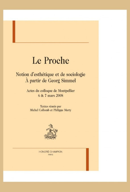 LE PROCHE NOTION D'ESTHETIQUE ET DE SOCIOLOGIE A PARTIR DE GEORG SIMMEL