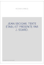 JEAN SBOGAR. TEXTE ETABLI ET PRESENTE PAR J. SGARD.