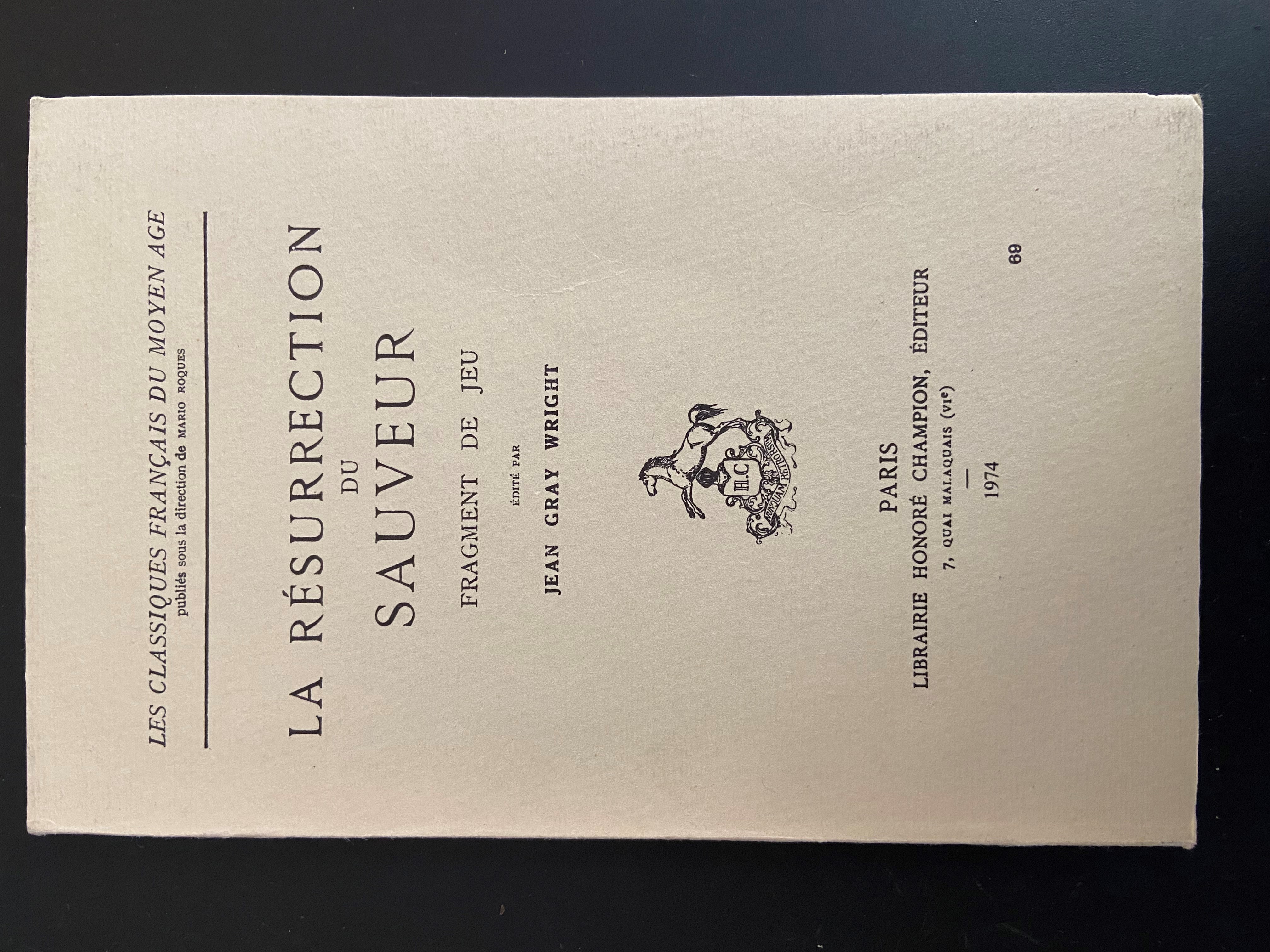 LA RESURRECTION DU SAUVEUR. FRAGMENT DE JEU