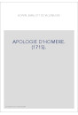 APOLOGIE D'HOMERE. (1715).