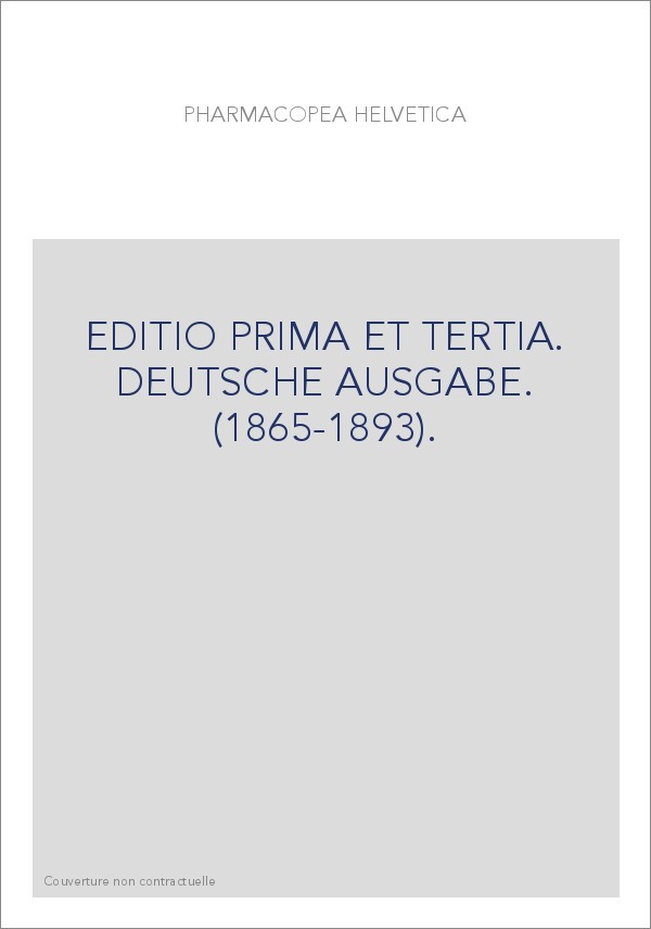 EDITIO PRIMA ET TERTIA. DEUTSCHE AUSGABE. (1865-1893).