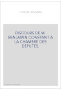 DISCOURS DE M. BENJAMIN CONSTANT A LA CHAMBRE DES DEPUTES.